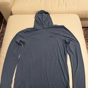 Men's Blue Long Sleeve Hoodie